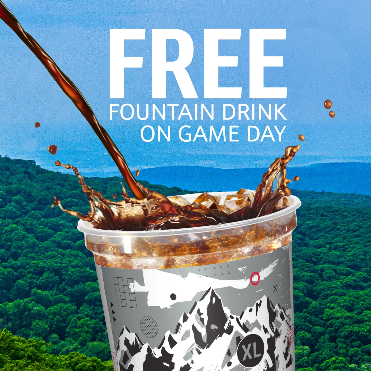 Score a FREE Fountain Drink on Game Day!