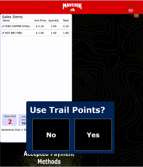 Pay With Trail Points