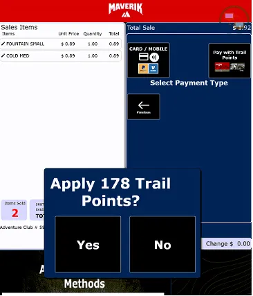 Pay With Trail Points