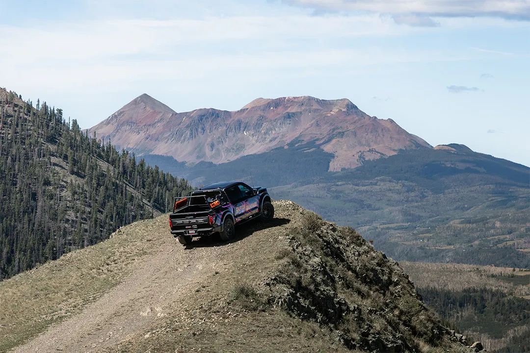 Raptor Rampage prize vehicle on a hill