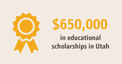 650k in educational scholarships in Utah